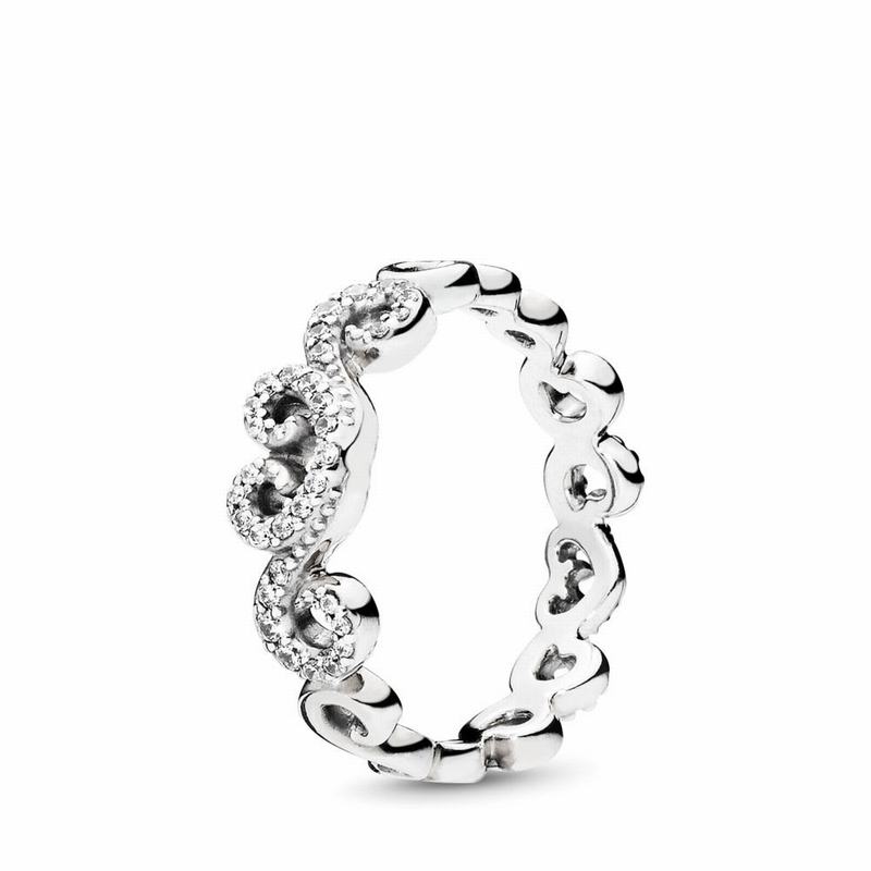 Anillos Apilables Pandora Inima Swirls Argint (ED80GWaO)